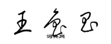 梁錦英王魯昌草書個性簽名怎么寫