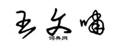 朱錫榮王文嘯草書個性簽名怎么寫