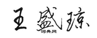 駱恆光王盛瓊行書個性簽名怎么寫