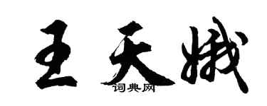 胡問遂王天娥行書個性簽名怎么寫