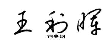 梁錦英王利暉草書個性簽名怎么寫