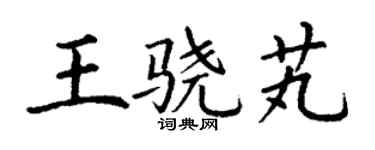 丁謙王驍芄楷書個性簽名怎么寫