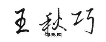 駱恆光王秋巧行書個性簽名怎么寫