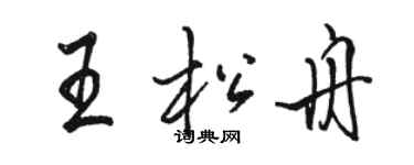 駱恆光王松舟行書個性簽名怎么寫