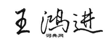 駱恆光王鴻進行書個性簽名怎么寫