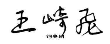 曾慶福王崎飛草書個性簽名怎么寫