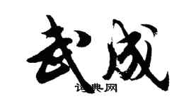 胡問遂武成行書個性簽名怎么寫