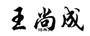 胡問遂王尚成行書個性簽名怎么寫