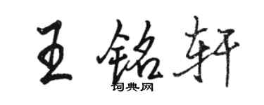 駱恆光王銘軒行書個性簽名怎么寫