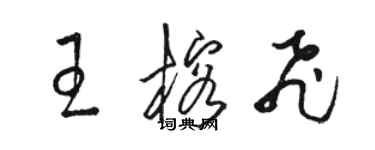 駱恆光王榕飛草書個性簽名怎么寫