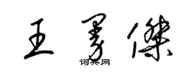 梁錦英王曼傑草書個性簽名怎么寫