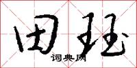 田珏怎么寫好看