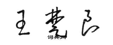 駱恆光王楚良草書個性簽名怎么寫