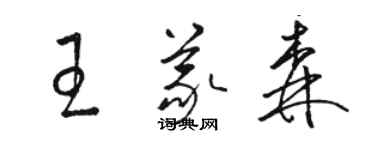 駱恆光王義森草書個性簽名怎么寫