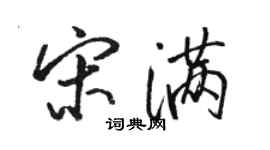 駱恆光宋滿行書個性簽名怎么寫