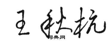 駱恆光王秋杭草書個性簽名怎么寫