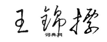 駱恆光王錦標草書個性簽名怎么寫