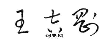 駱恆光王吉剛草書個性簽名怎么寫
