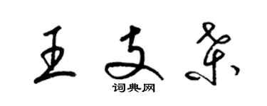 梁錦英王支桑草書個性簽名怎么寫
