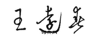 駱恆光王遠春草書個性簽名怎么寫