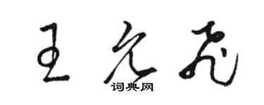 駱恆光王允飛草書個性簽名怎么寫
