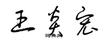 曾慶福王炎宏草書個性簽名怎么寫