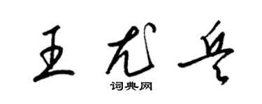 梁錦英王尤兵草書個性簽名怎么寫