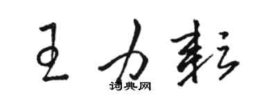 駱恆光王力耘草書個性簽名怎么寫