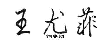 駱恆光王尤菲行書個性簽名怎么寫