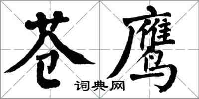 翁闓運蒼鷹楷書怎么寫