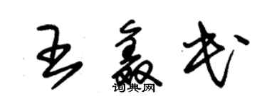 朱錫榮王鑫民草書個性簽名怎么寫