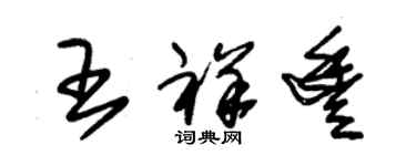 朱錫榮王祥豐草書個性簽名怎么寫