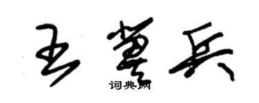 朱錫榮王冀兵草書個性簽名怎么寫