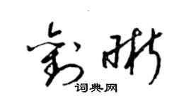 梁錦英劉晰草書個性簽名怎么寫