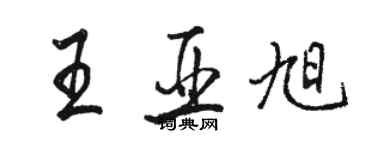 駱恆光王亞旭行書個性簽名怎么寫