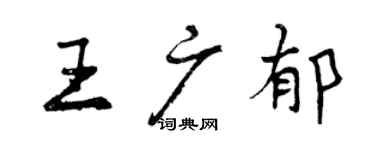 曾慶福王廣郁行書個性簽名怎么寫