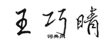 駱恆光王巧晴行書個性簽名怎么寫