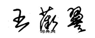 朱錫榮王薇翼草書個性簽名怎么寫