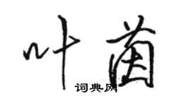 駱恆光葉茵行書個性簽名怎么寫