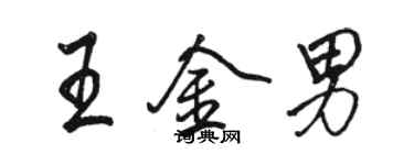 駱恆光王金男行書個性簽名怎么寫