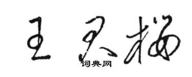 駱恆光王君櫻草書個性簽名怎么寫