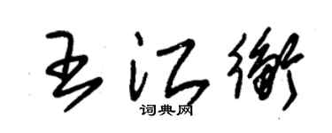 朱錫榮王江衡草書個性簽名怎么寫
