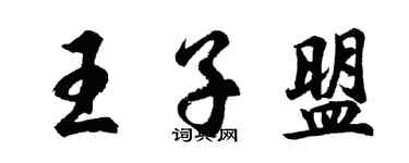 胡問遂王子盟行書個性簽名怎么寫