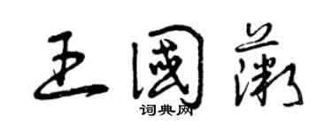 曾慶福王國薇草書個性簽名怎么寫