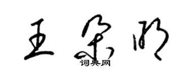 梁錦英王朵明草書個性簽名怎么寫