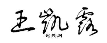 曾慶福王凱露草書個性簽名怎么寫