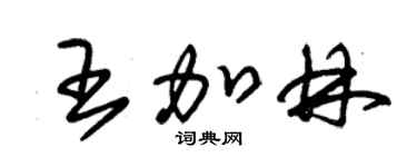 朱錫榮王加林草書個性簽名怎么寫