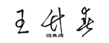 駱恆光王竹春草書個性簽名怎么寫