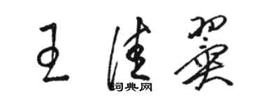 駱恆光王佳翼草書個性簽名怎么寫