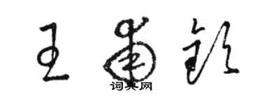 駱恆光王甫欽草書個性簽名怎么寫